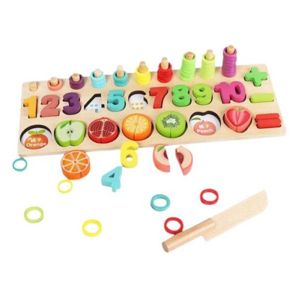 Numbers and Fruits Matching Wooden Toy