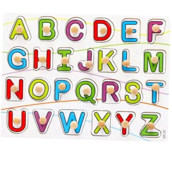 White Capital Alphabet Wooden Puzzle