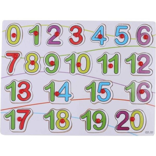 White Number Wooden Puzzle