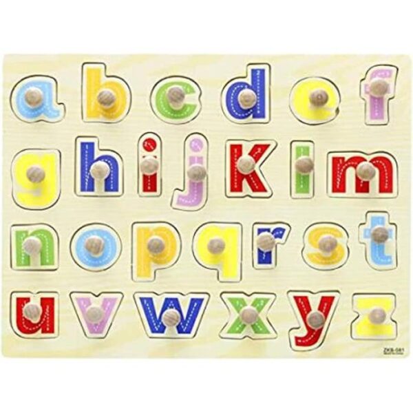 Small Alphabet with tracing gaide wooden Puzzle