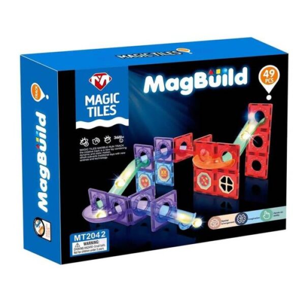 Marble Mag Build Magnetic Tiles 49PC