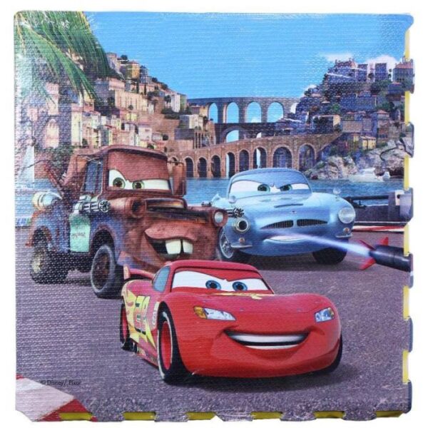 Disney Puzzle Rubber Mat - CARS -4PCs - 61*61*1cm