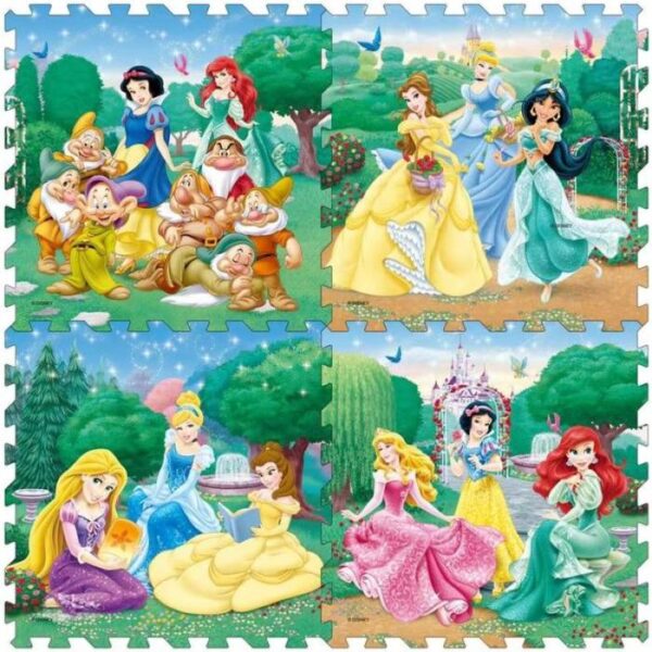 Disney Puzzle Rubber Mat-Cinderella 4PCs - 61*61*1cm