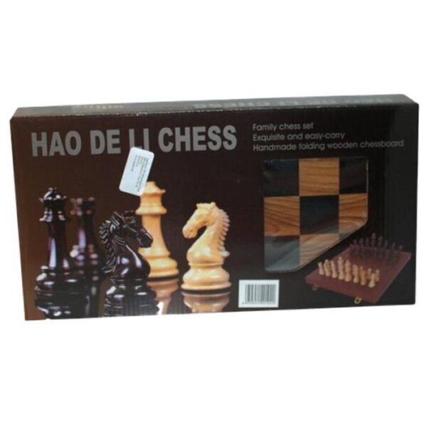 Leather Wood Chess & Backgammon Game Set