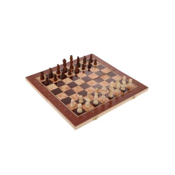 Wooden 3-in-1 chess & Backgammon & Chechers Game 2