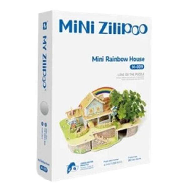 Mini Zilipoo Mini Rainboe House 3D Puzzle with Plant