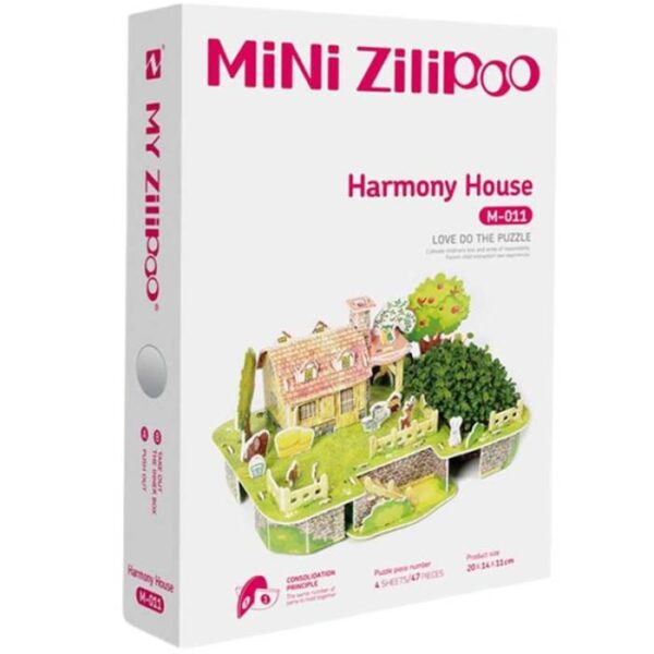 Mini Zilipoo Harmony House 3D Puzzle with Plant
