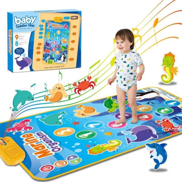 Piano Music Mat Cartoon ocean animal ( 50*80 )