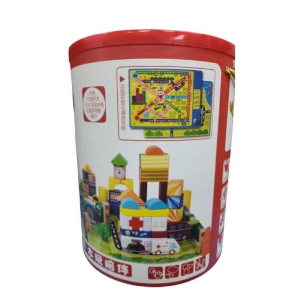 City Theme Game Wooden Building Blocks 182 PCE