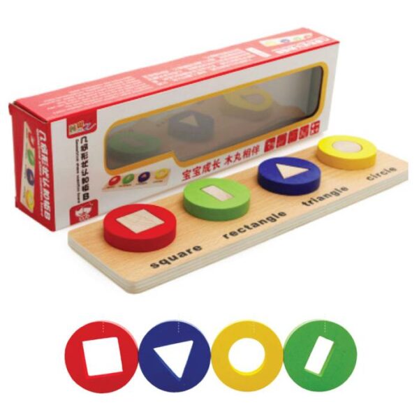 Wooden Geometrical Shapes Cognition Board