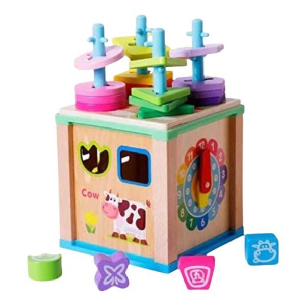 Montessori Interactive Wood Learning Cube