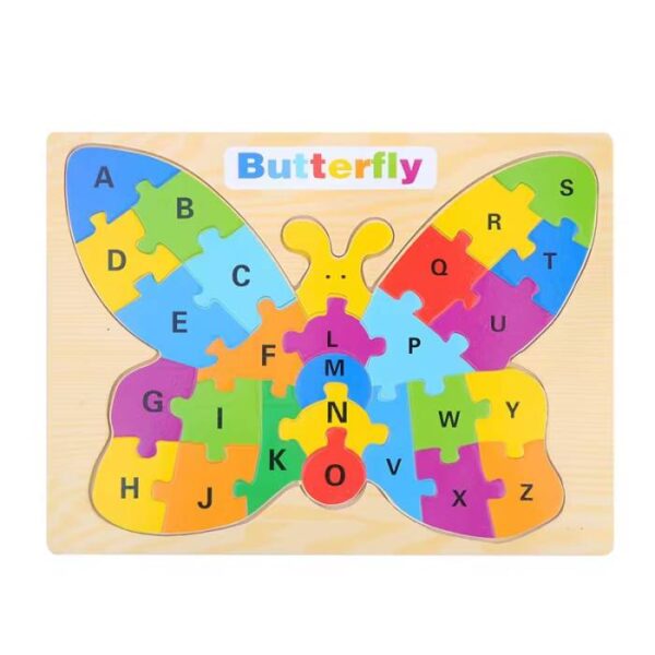 Butterfly Alphabet Wood Puzzle