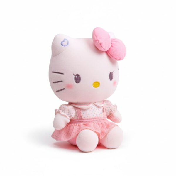 دمية Hello Kitty وردي للأطفال – تصميم ناعم بشريط مميز