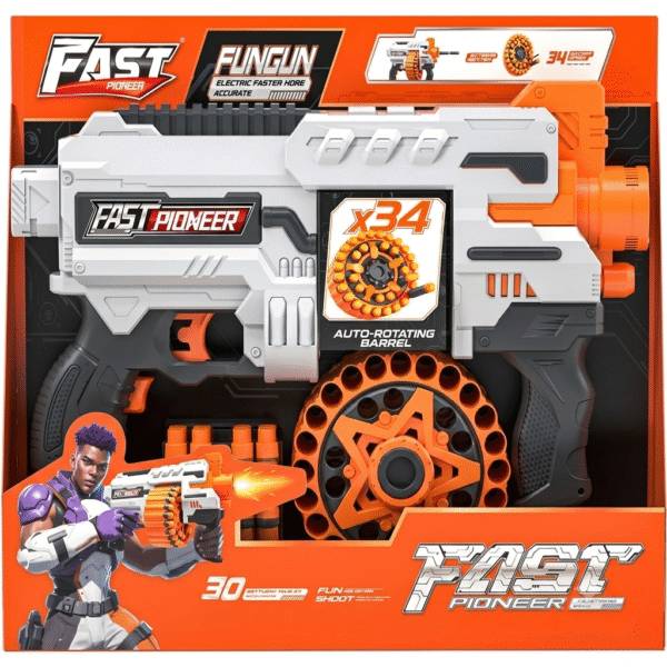 مسدس إطلاق سهام إسفنجية كهربائي للأطفال – Fast Pioneer