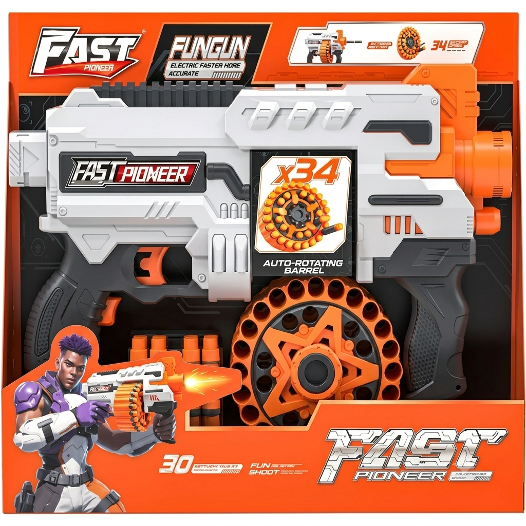 مسدس إطلاق سهام إسفنجية كهربائي للأطفال – Fast Pioneer